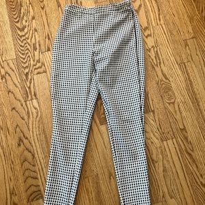 Fun High Waist Black and White Checked Leggings by LA Hearts, Sz XS